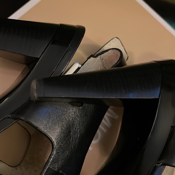 Genuine EUC 7 MK Blk Carla Leather Platform Sandal 4.5 inch heel. - Picture 11 of 16